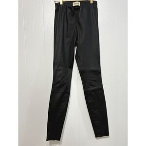 Malene Birger Elenasco Lamb Leather Pants Leggings Size 36 Black Capsule